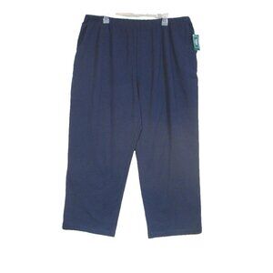 NWT L.L. Bean Womens Perfect Fit Pants Original Tapered Leg Blue Pull On Sz 3X